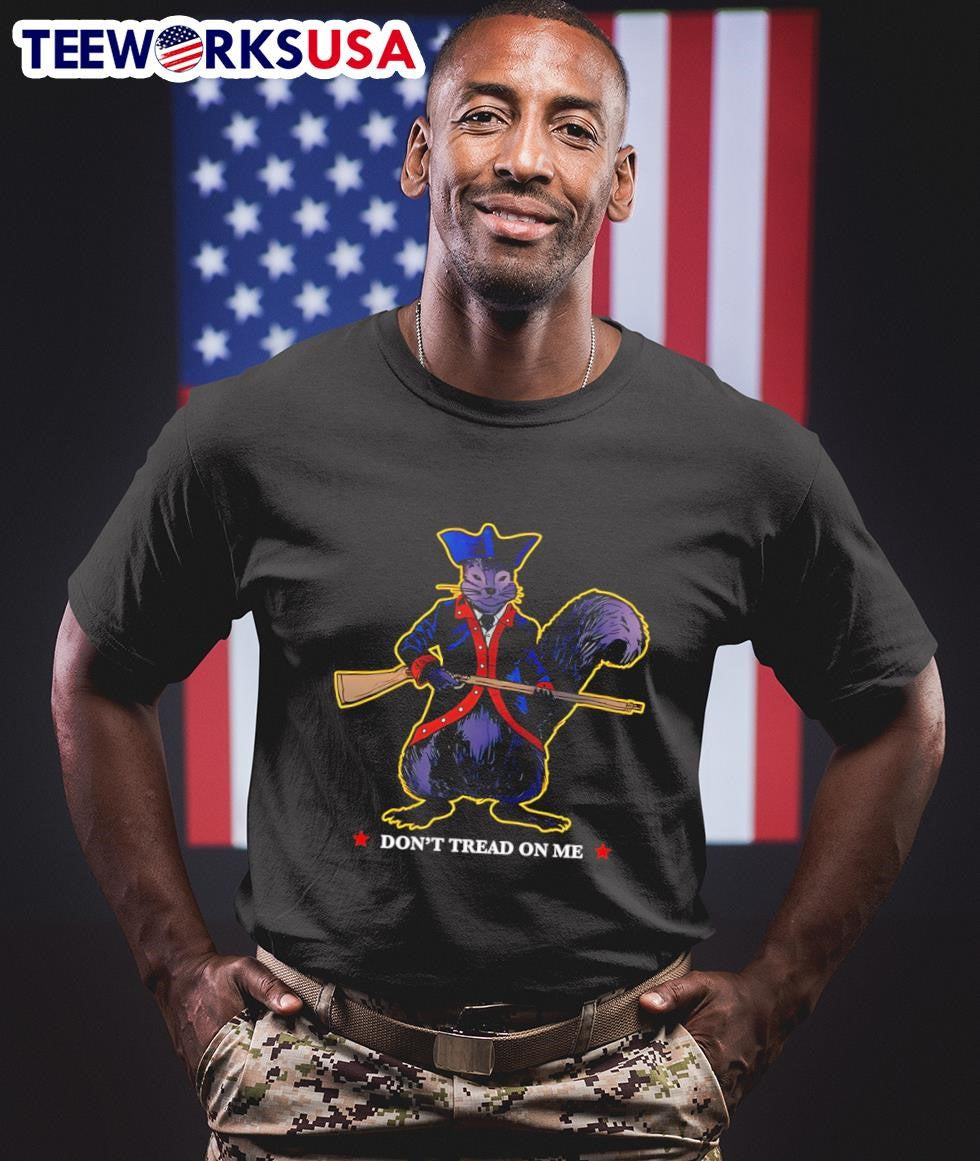Peanut The Squirrel with gun don't tread on me - Adult & Kids T-Shirts, Sweatshirts & Hoodies apparel design preview 1
