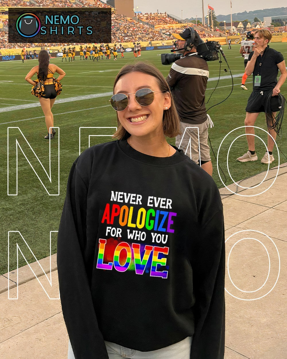Never ever apologize for who you love LGBT Ships Free - Adult & Kids T-Shirts, Sweatshirts & Hoodies apparel design preview 4