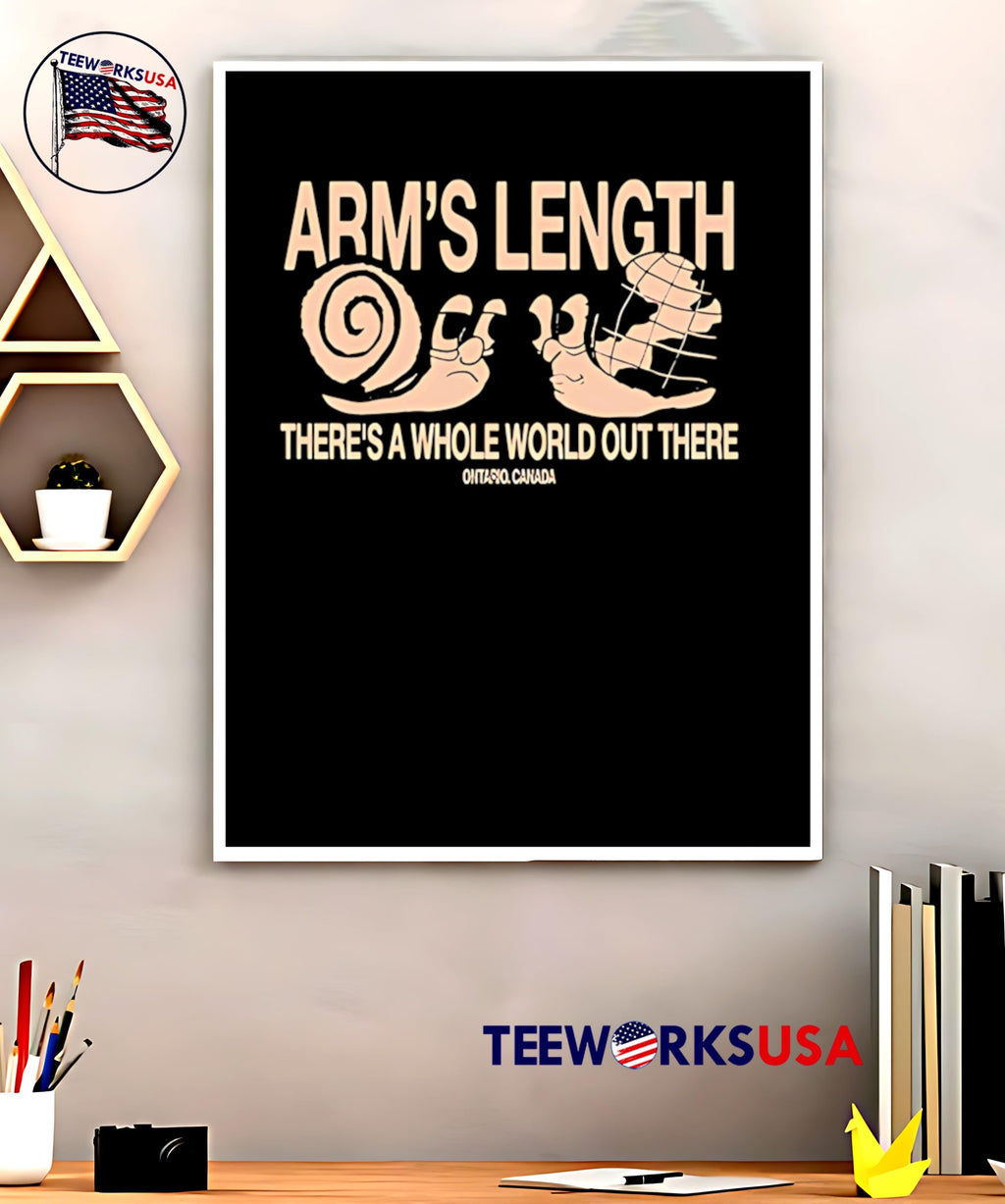 Arm's length snail there's a whole world out there - Adult & Kids T-Shirts, Sweatshirts & Hoodies apparel design preview 5