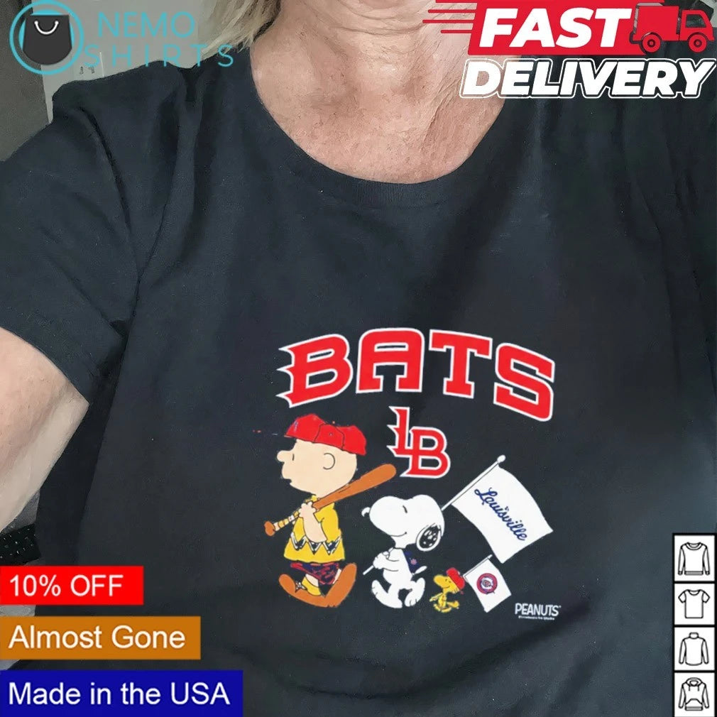 Peanuts gang Louisville Bats Baseball - Adult & Kids T-Shirts, Sweatshirts & Hoodies apparel design preview 2