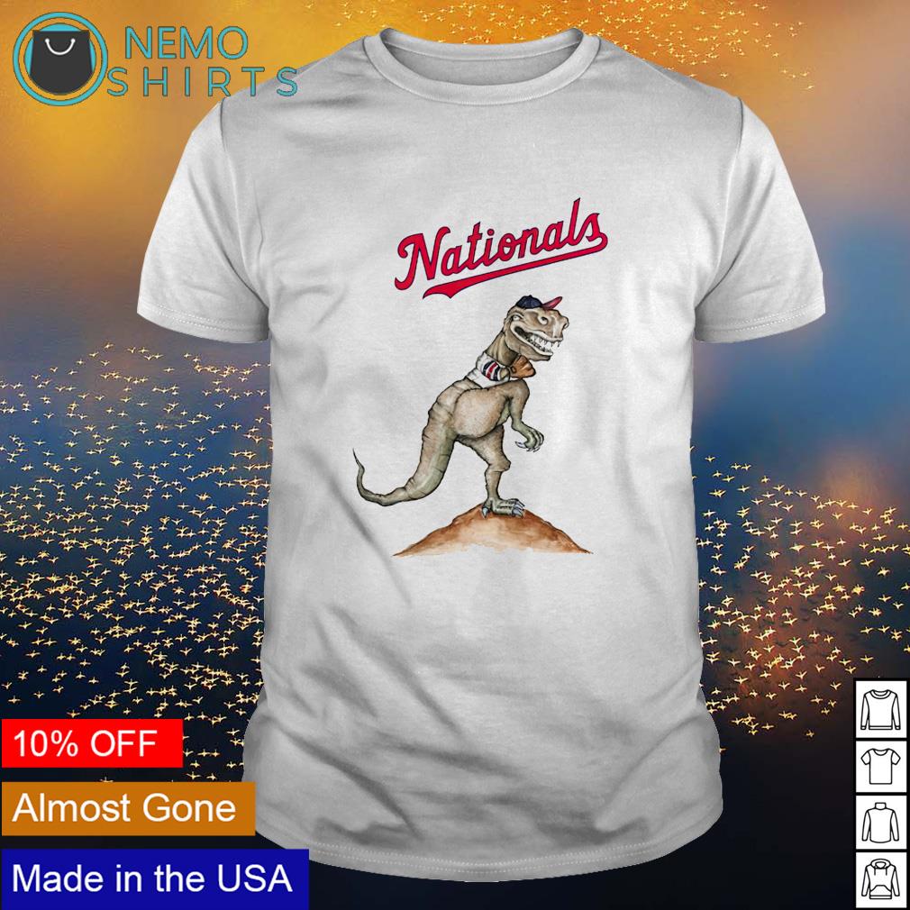Washington Nationals T-Rex throw a baseball - Adult & Kids T-Shirts, Sweatshirts & Hoodies product image 1