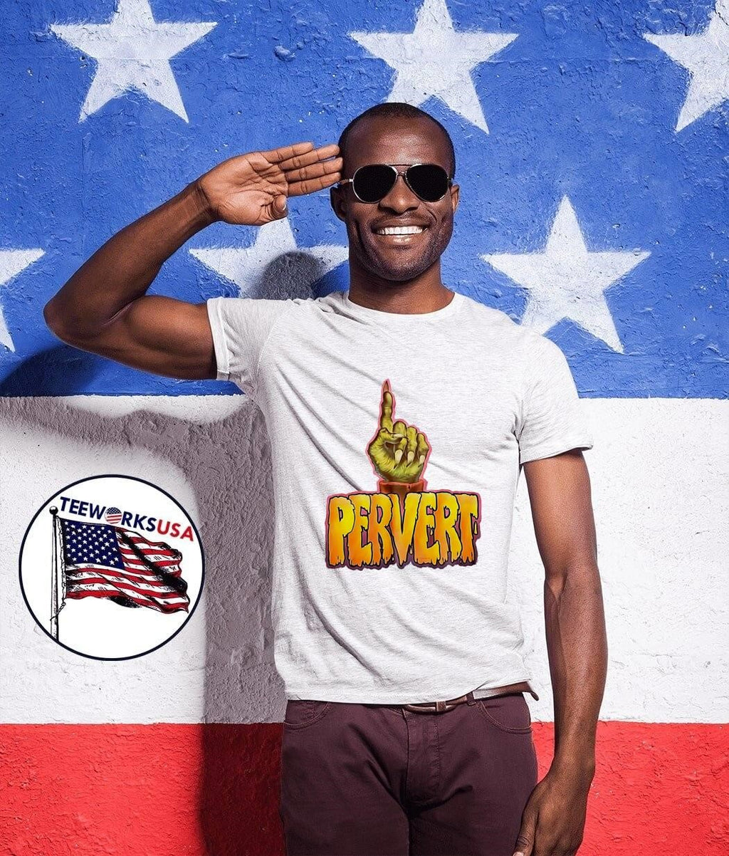 Monster Hand Pointing Up Pervert - Adult & Kids T-Shirts, Sweatshirts & Hoodies apparel design preview 1
