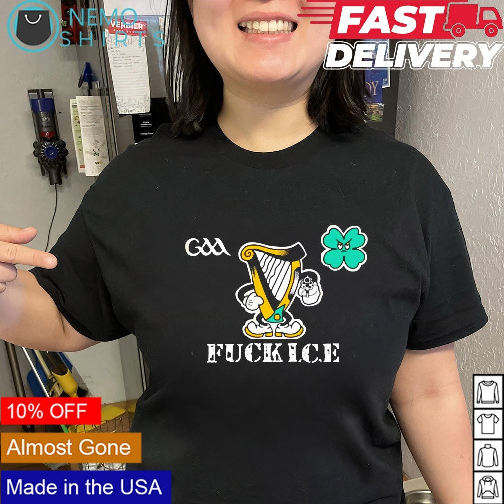 Fuck ICE harp Ireland Notre Dame Fighting Irish - Adult & Kids T-Shirts, Sweatshirts & Hoodies apparel design preview 2