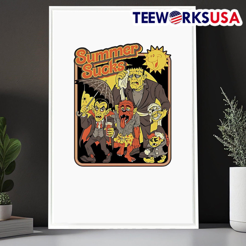 Summer sucks horror characters - Adult & Kids T-Shirts, Sweatshirts & Hoodies apparel design preview 6