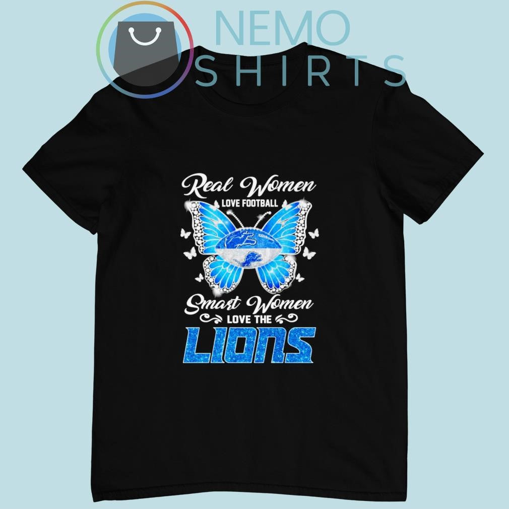 Real women love football smart the Detroit Lions - Adult & Kids T-Shirts, Sweatshirts & Hoodies apparel design preview 1