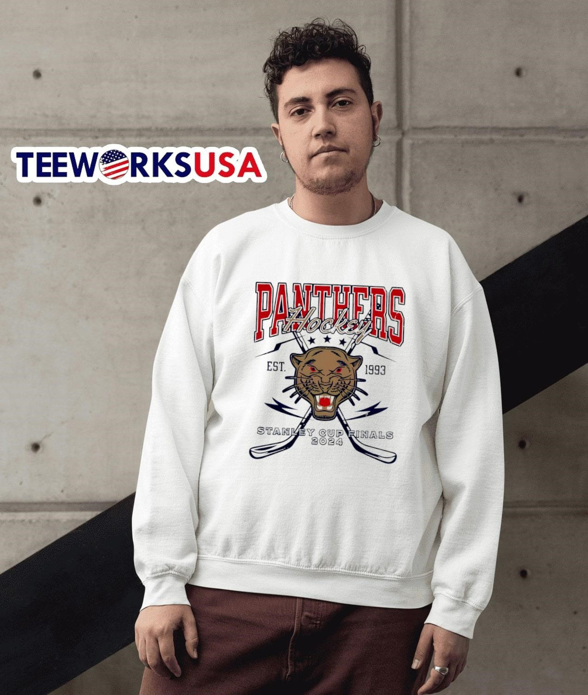 Panthers hockey stanley cup finals 2024 vintage - Adult & Kids T-Shirts, Sweatshirts & Hoodies apparel design preview 3