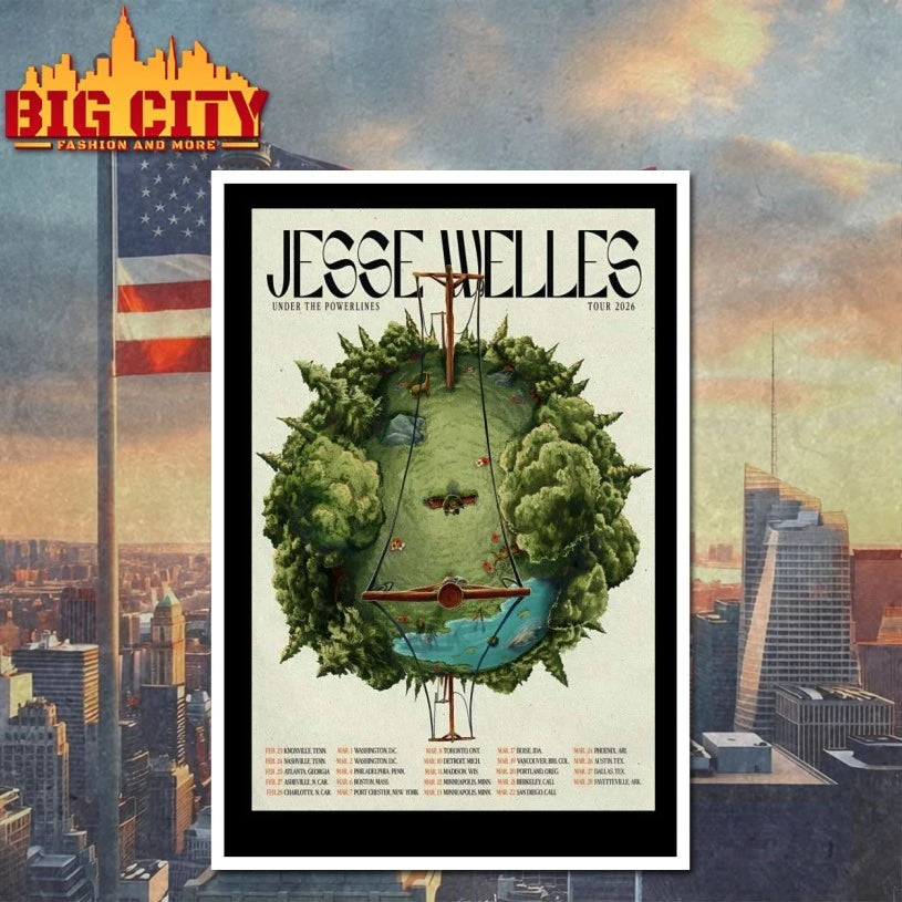 Jesse Welles Spring Tour 26 Poster - Adult & Kids T-Shirts, Sweatshirts & Hoodies apparel design preview 4