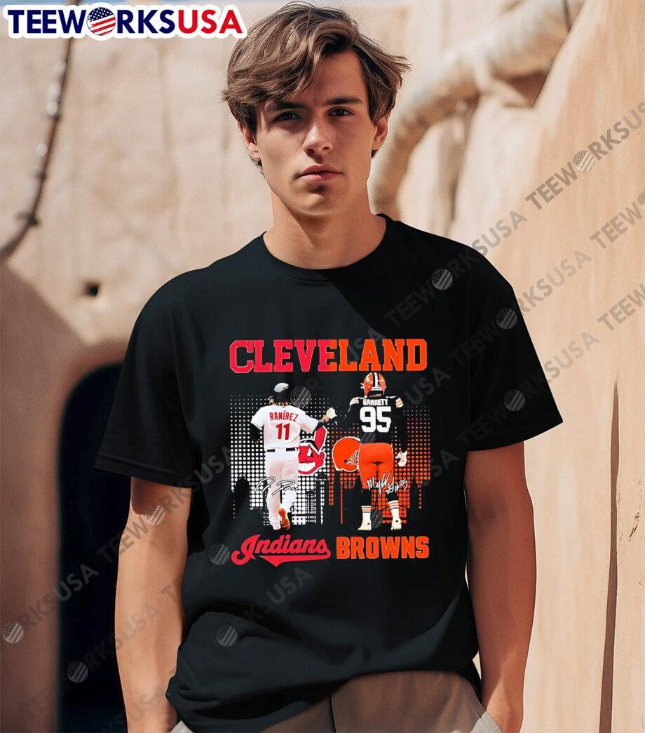 Ramirez Garrett Guardians Browns signatures - Adult & Kids T-Shirts, Sweatshirts & Hoodies apparel design preview 1