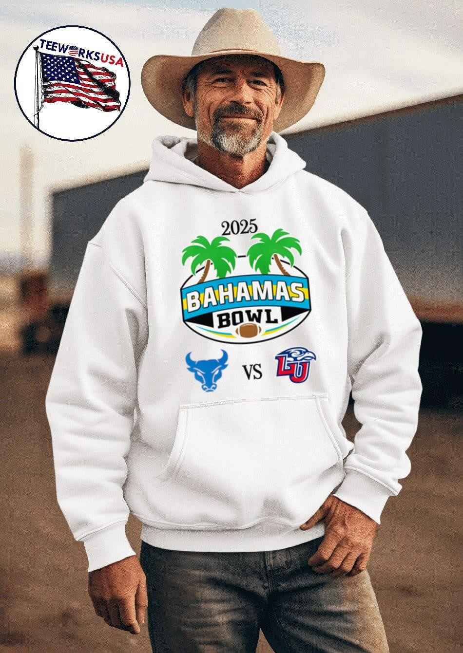 2025 Bahamas Bowl Buffalo Bulls vs Liberty Flames - Adult & Kids T-Shirts, Sweatshirts & Hoodies apparel design preview 2