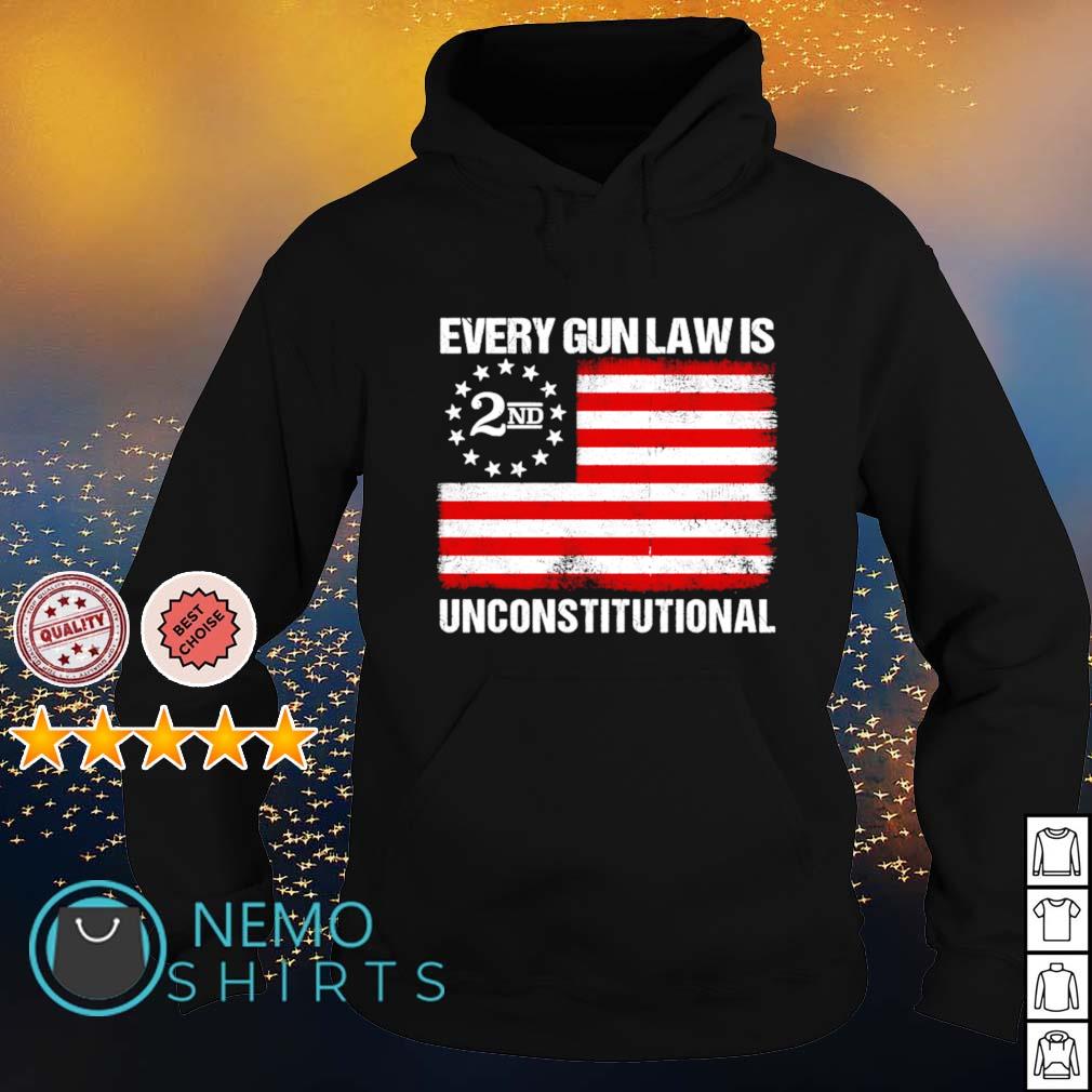 2nd American flag every gun law is unconstitutional - Adult & Kids T-Shirts, Sweatshirts & Hoodies apparel design preview 2