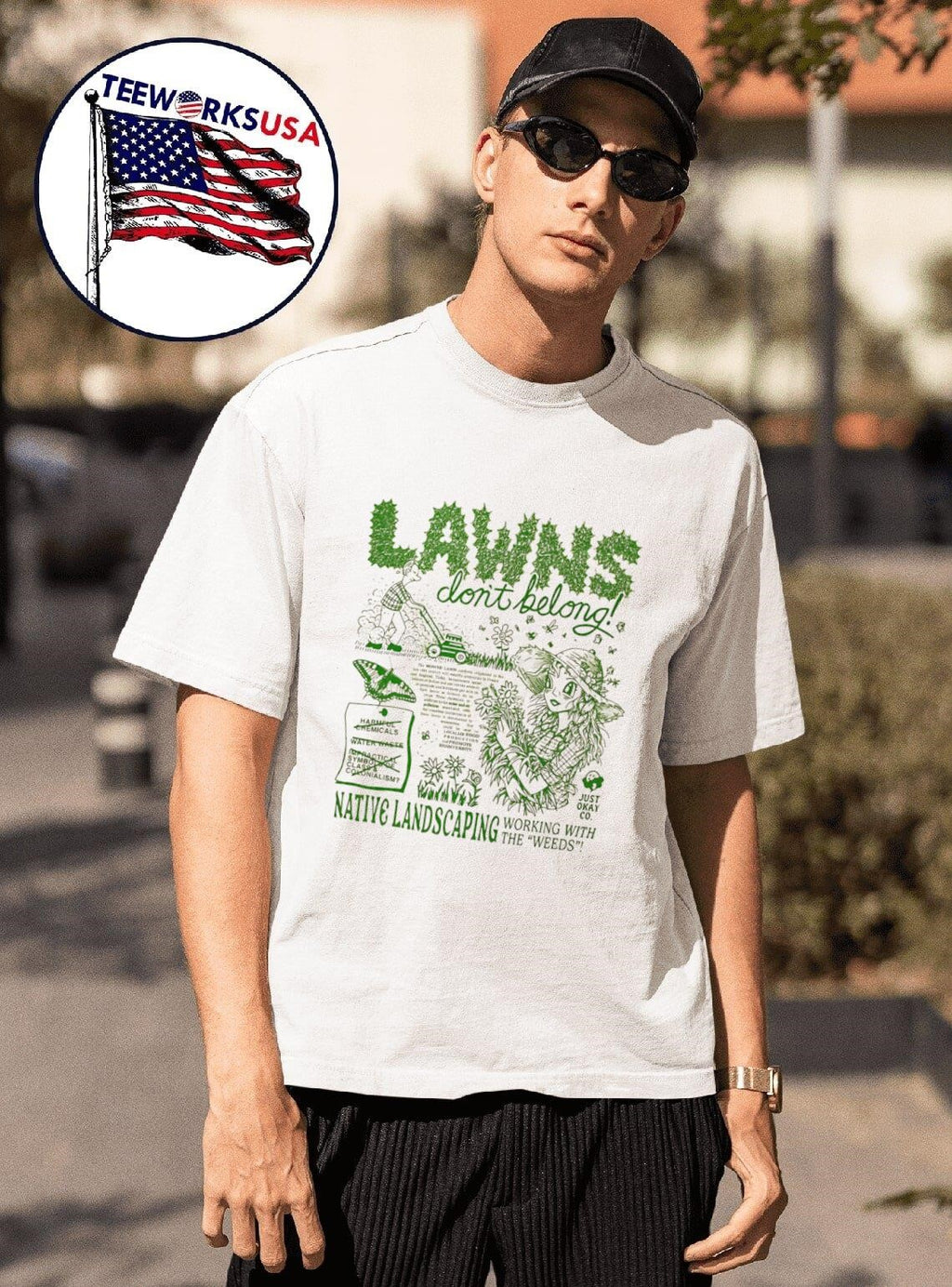 Lawns don't belong native landscaping - Adult & Kids T-Shirts, Sweatshirts & Hoodies apparel design preview 1