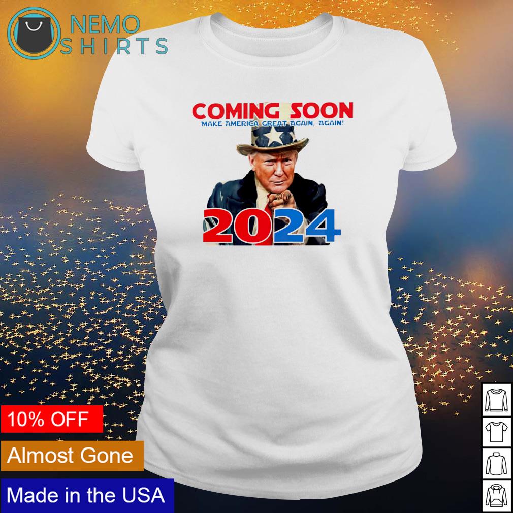 Trump Uncle Sam coming soon make America great again - Adult & Kids T-Shirts, Sweatshirts & Hoodies apparel design preview 3