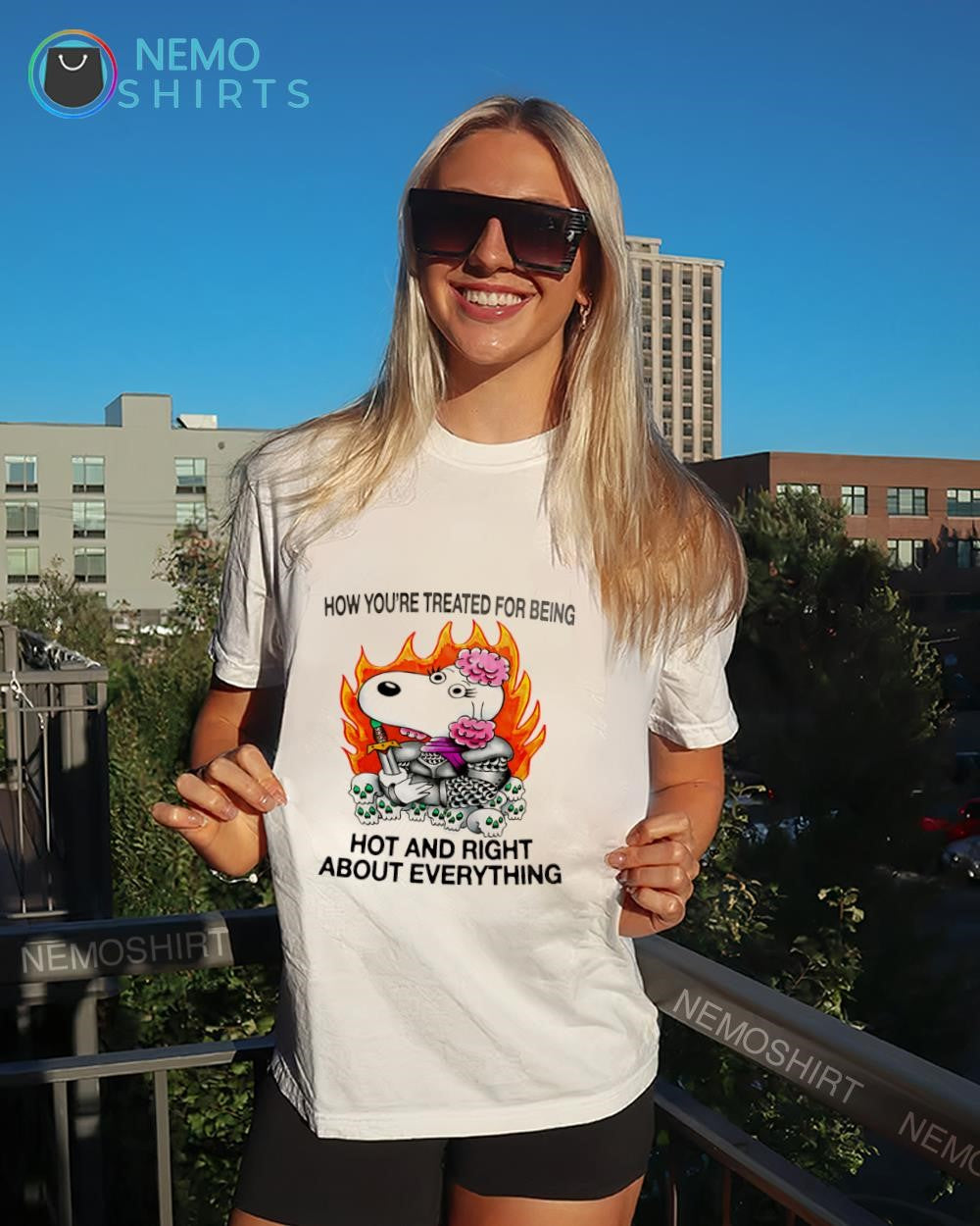 Poodle skulls how you're treated for being hot and - Adult & Kids T-Shirts, Sweatshirts & Hoodies apparel design preview 4