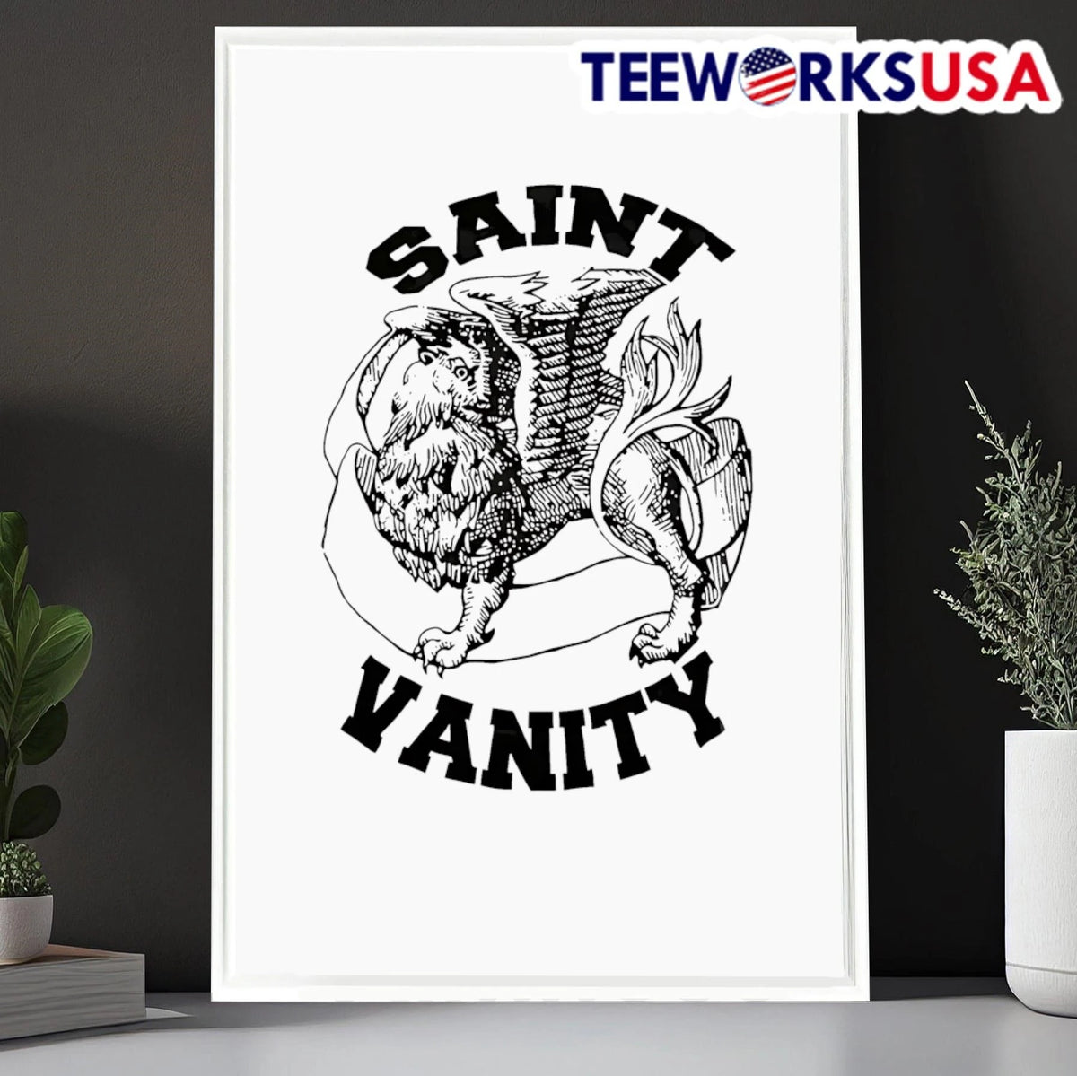 Saint Vanity Lion With Wings - Adult & Kids T-Shirts, Sweatshirts & Hoodies apparel design preview 6