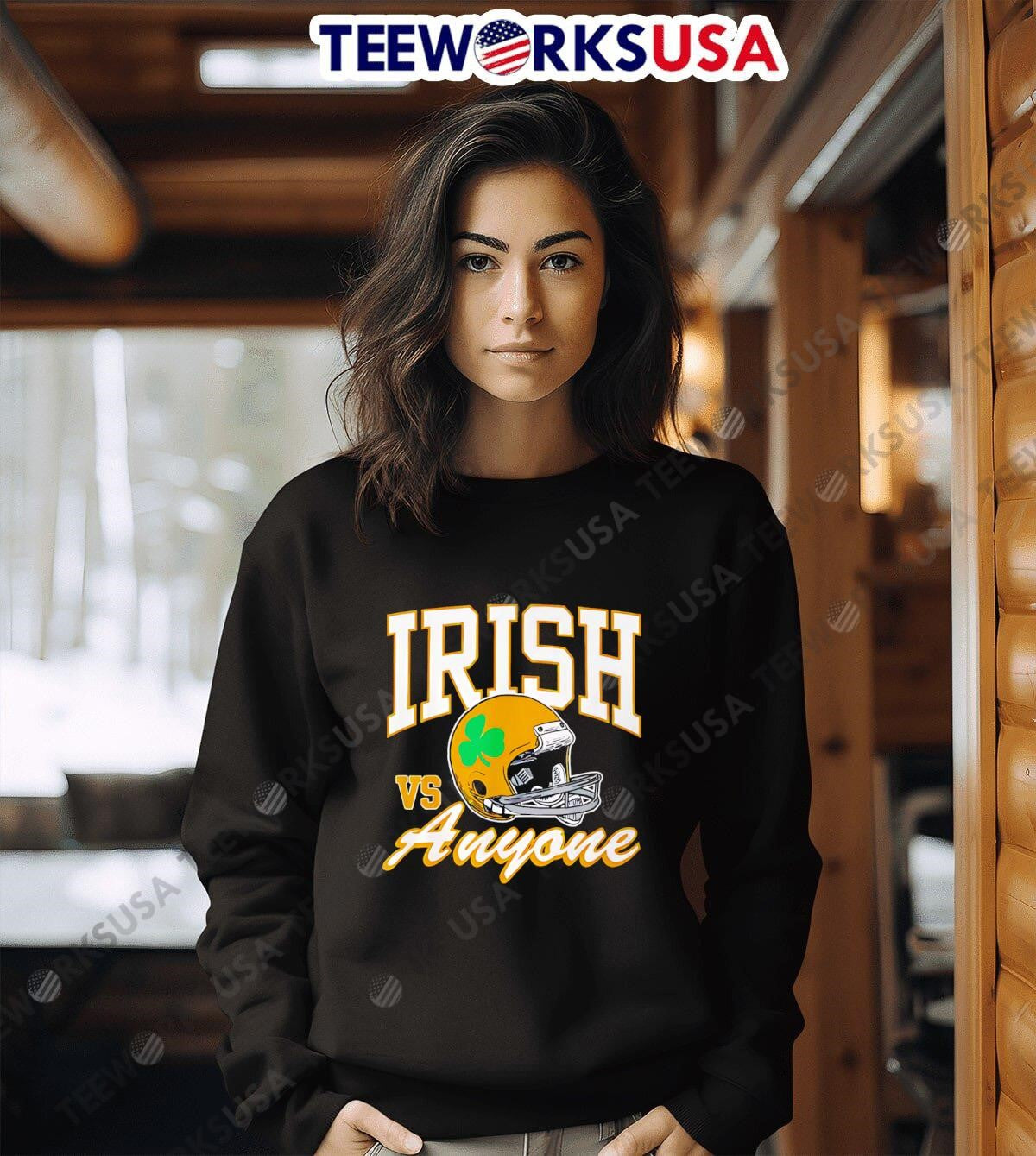 Irish Vs Anyone helmet - Adult & Kids T-Shirts, Sweatshirts & Hoodies apparel design preview 6