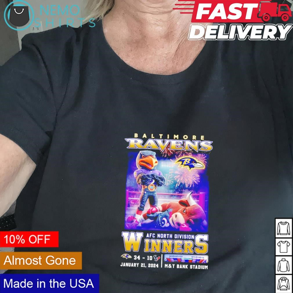 Baltimore Ravens AFC North Division winners 024 M&T - Adult & Kids T-Shirts, Sweatshirts & Hoodies apparel design preview 2