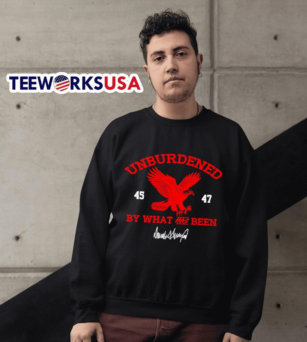 Unburdened by what has been Trump - Adult & Kids T-Shirts, Sweatshirts & Hoodies apparel design preview 6
