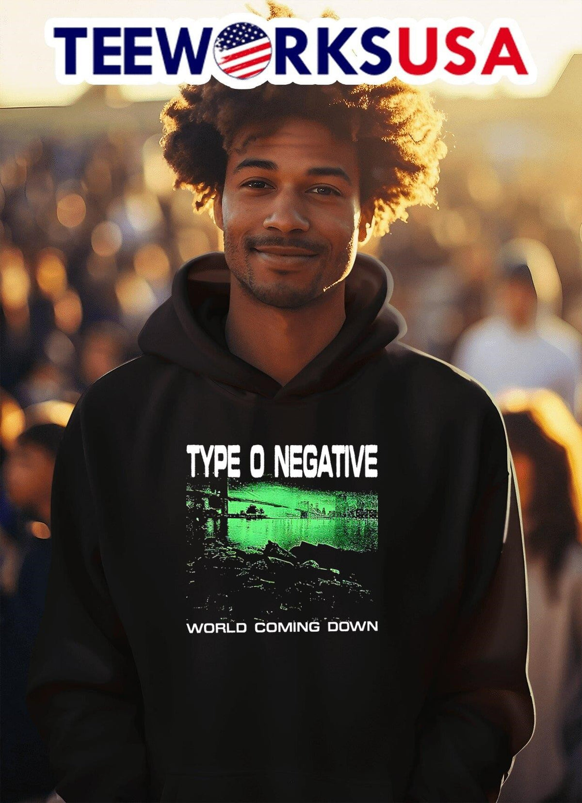 Type o negative world coming down - Adult & Kids T-Shirts, Sweatshirts & Hoodies apparel design preview 2