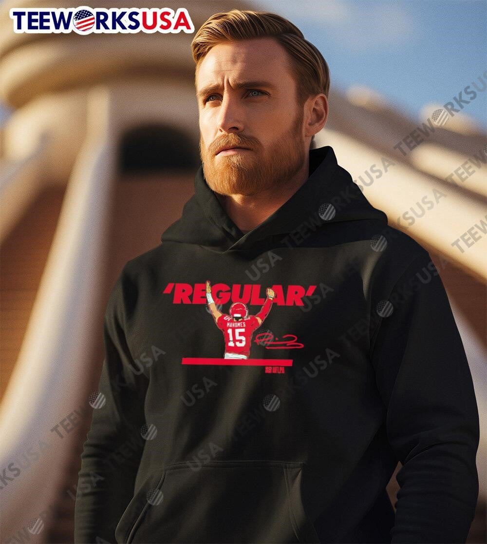 Patrick Mahomes 'regular' quarterback Chiefs - Adult & Kids T-Shirts, Sweatshirts & Hoodies apparel design preview 2