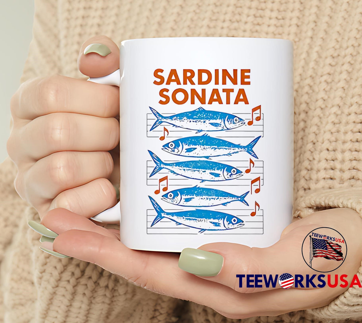 Sardine Sonata Fish - Adult & Kids T-Shirts, Sweatshirts & Hoodies apparel design preview 6