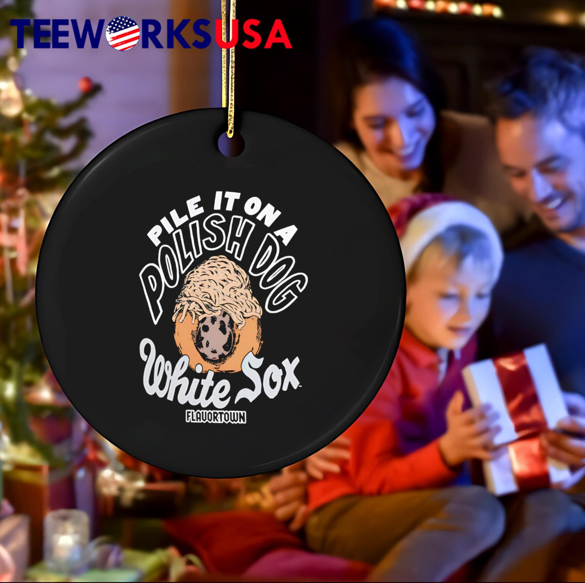 Pile It On A Polish Dog Chicago White Sox - Adult & Kids T-Shirts, Sweatshirts & Hoodies apparel design preview 4