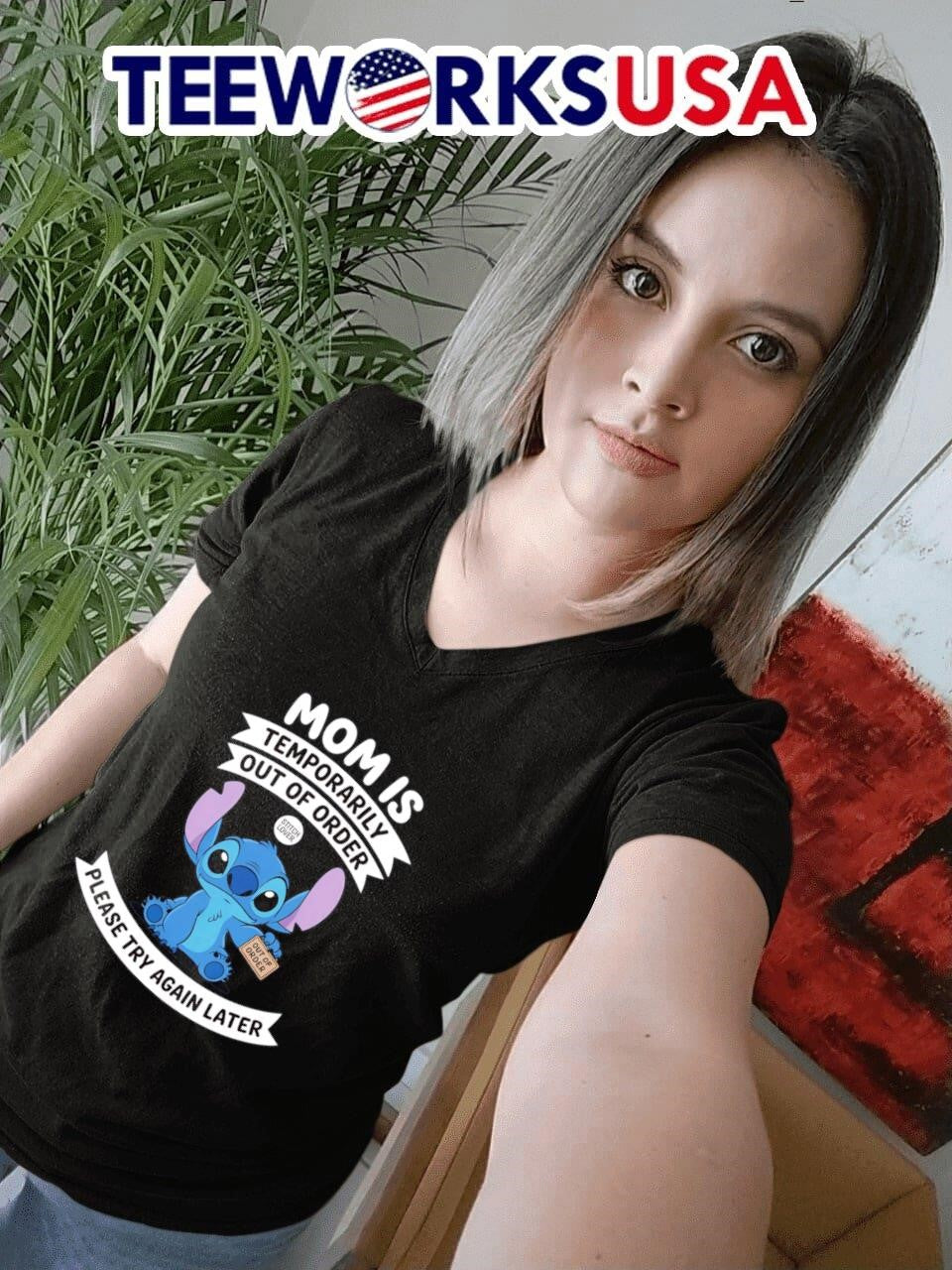Stitch mom I temporarily out of order please try - Adult & Kids T-Shirts, Sweatshirts & Hoodies apparel design preview 7