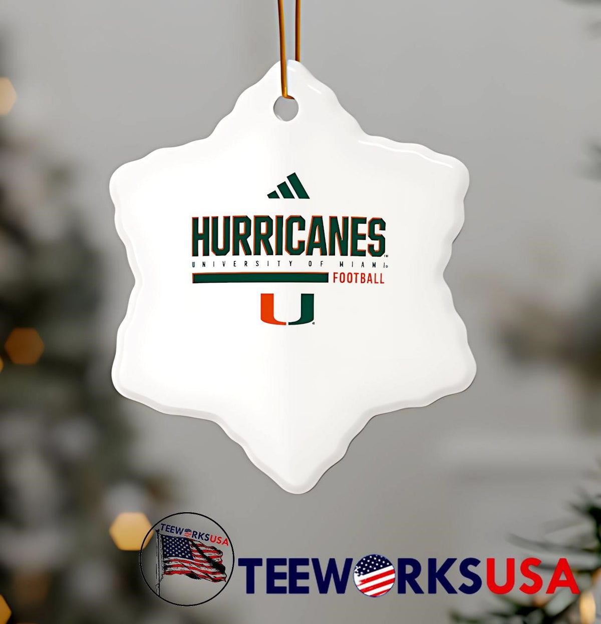 Miami Hurricanes White Football Pregame Performance - Adult & Kids T-Shirts, Sweatshirts & Hoodies apparel design preview 7