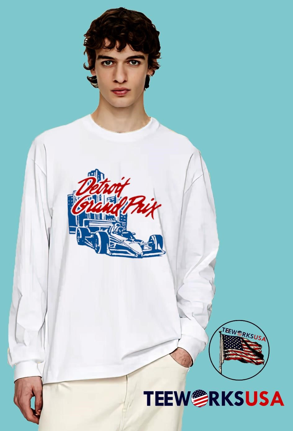 Detroit Grand Prix vintage - Adult & Kids T-Shirts, Sweatshirts & Hoodies apparel design preview 4