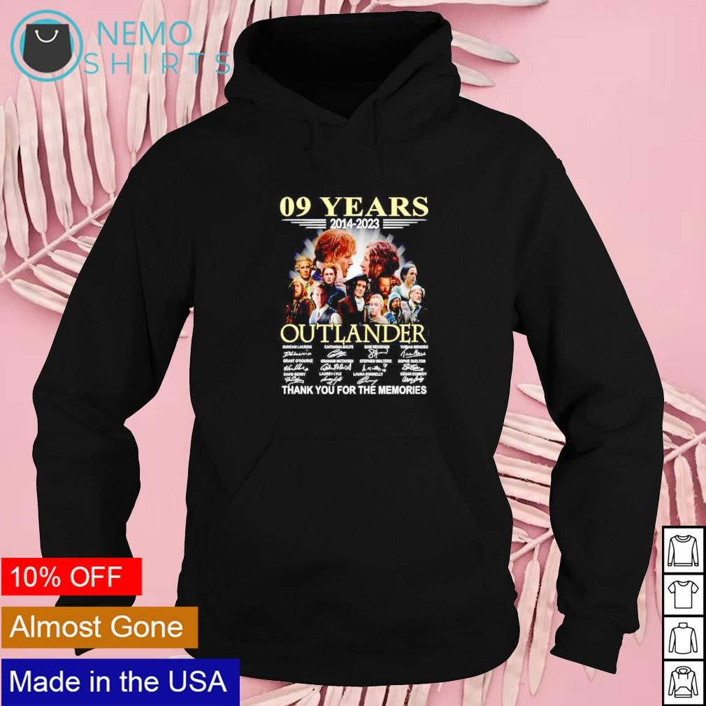 Outlander 9 years 2014 2023 thank you for the - Adult & Kids T-Shirts, Sweatshirts & Hoodies apparel design preview 2