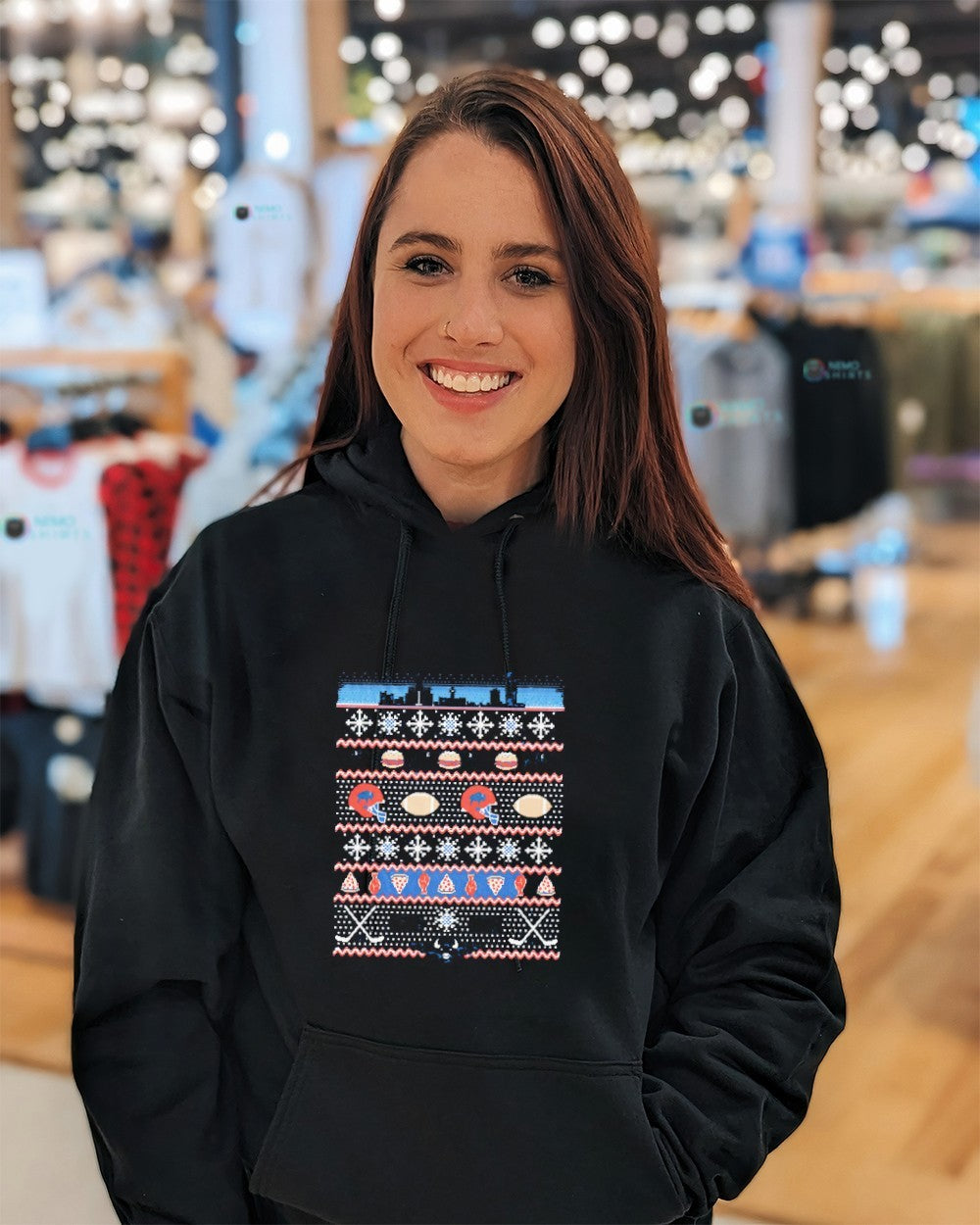 Ugly Christmas Buffalo Bills - Adult & Kids T-Shirts, Sweatshirts & Hoodies apparel design preview 5