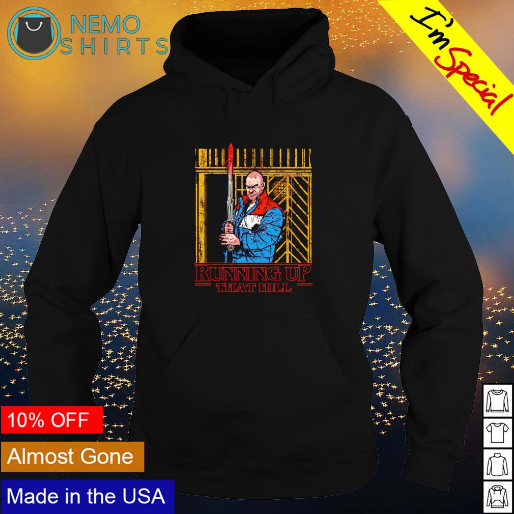 Jim Hopper running up that hill - Adult & Kids T-Shirts, Sweatshirts & Hoodies apparel design preview 2