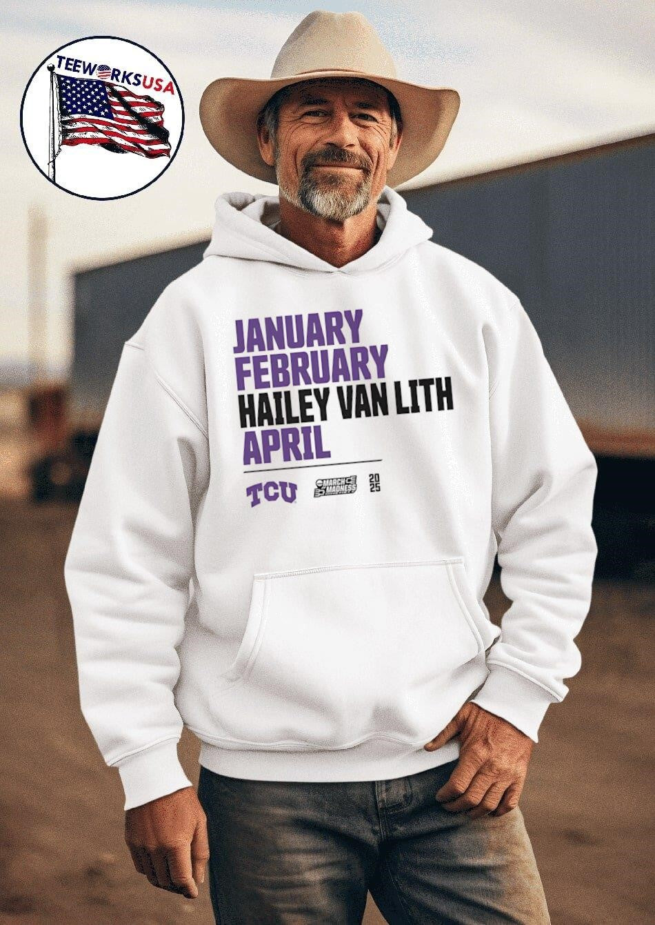 January February Hailey Van Lith April - Adult & Kids T-Shirts, Sweatshirts & Hoodies apparel design preview 2