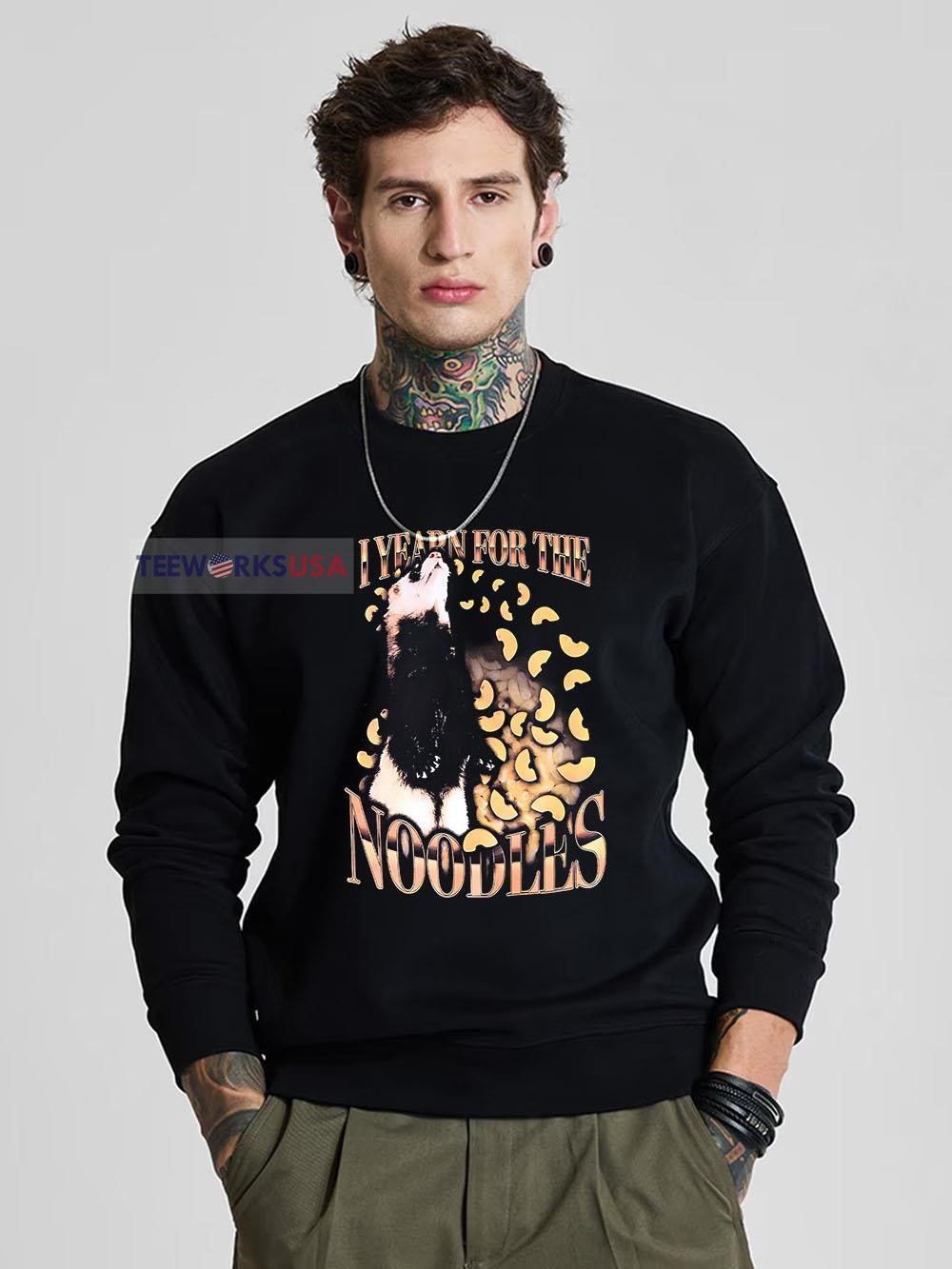 Yearn For Noodles Ferret - Adult & Kids T-Shirts, Sweatshirts & Hoodies apparel design preview 5
