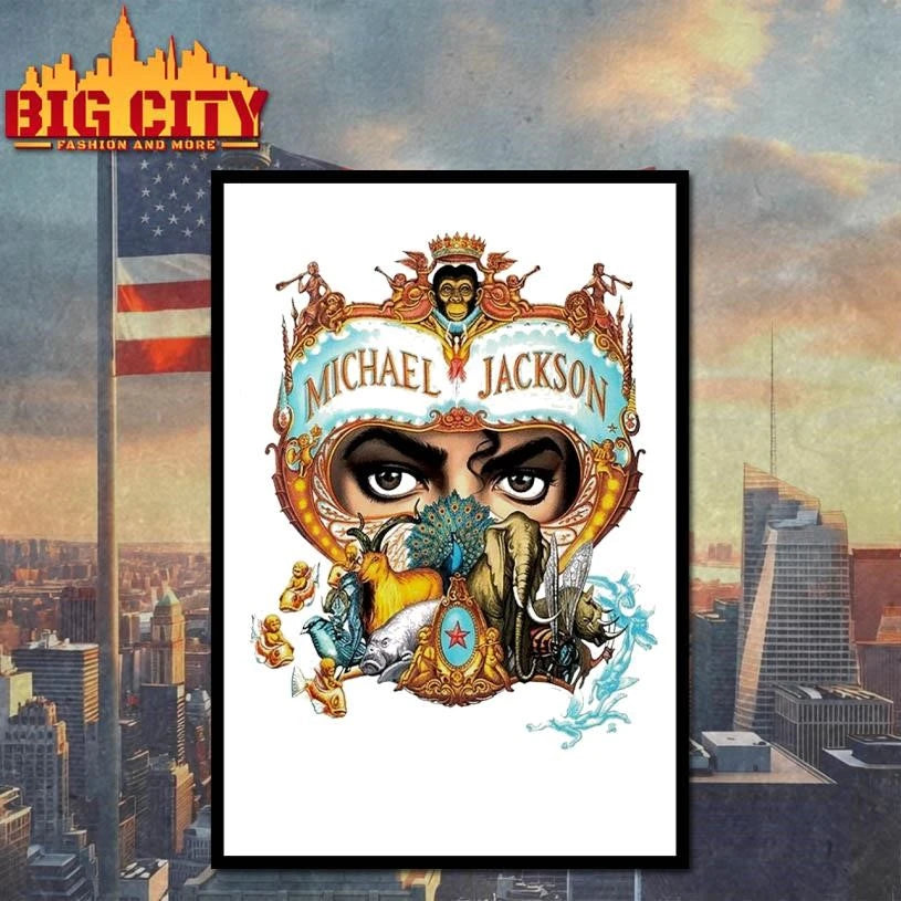 Michael Movie JAAFAR JACKSON 1992 Dangerous World - Adult & Kids T-Shirts, Sweatshirts & Hoodies apparel design preview 4