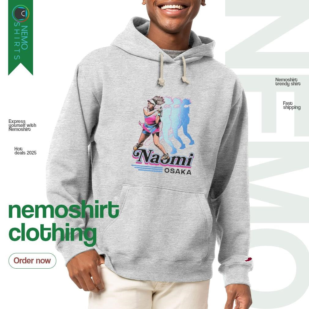 Naomi Osaka tennis player vintage graphic - Adult & Kids T-Shirts, Sweatshirts & Hoodies apparel design preview 2