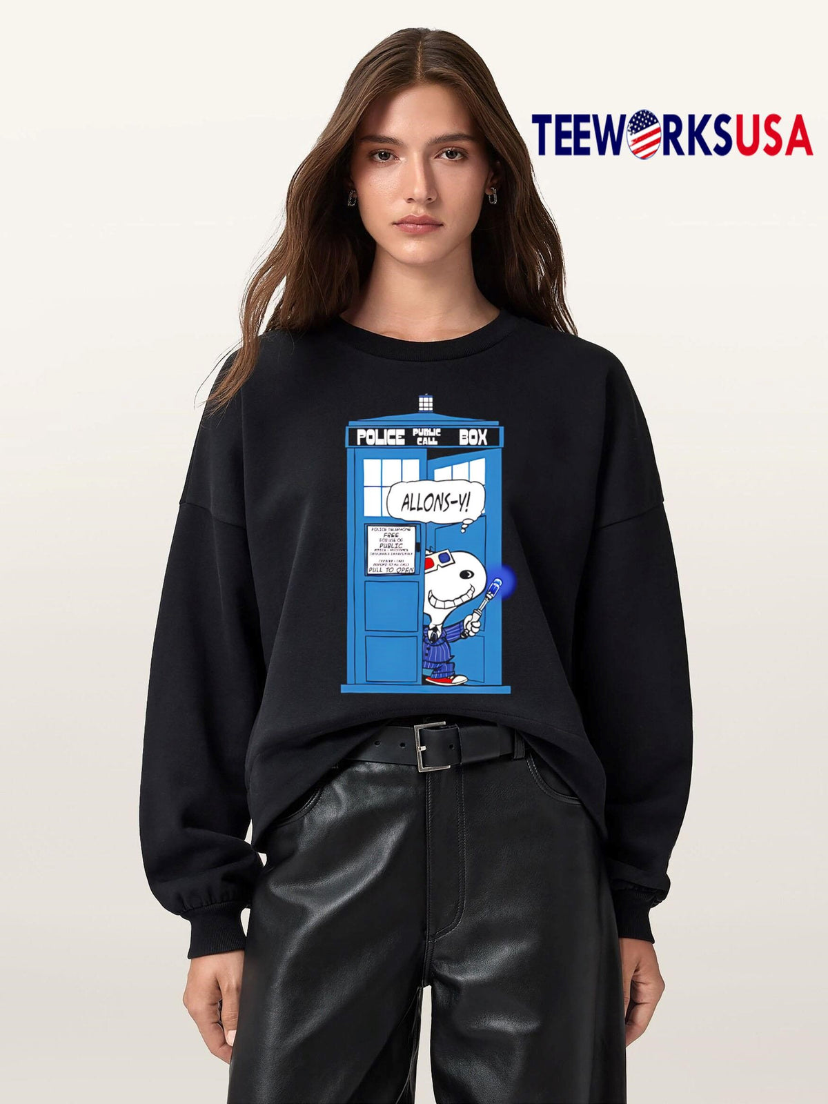 Nice Police bublic call box Snoopy - Adult & Kids T-Shirts, Sweatshirts & Hoodies apparel design preview 5