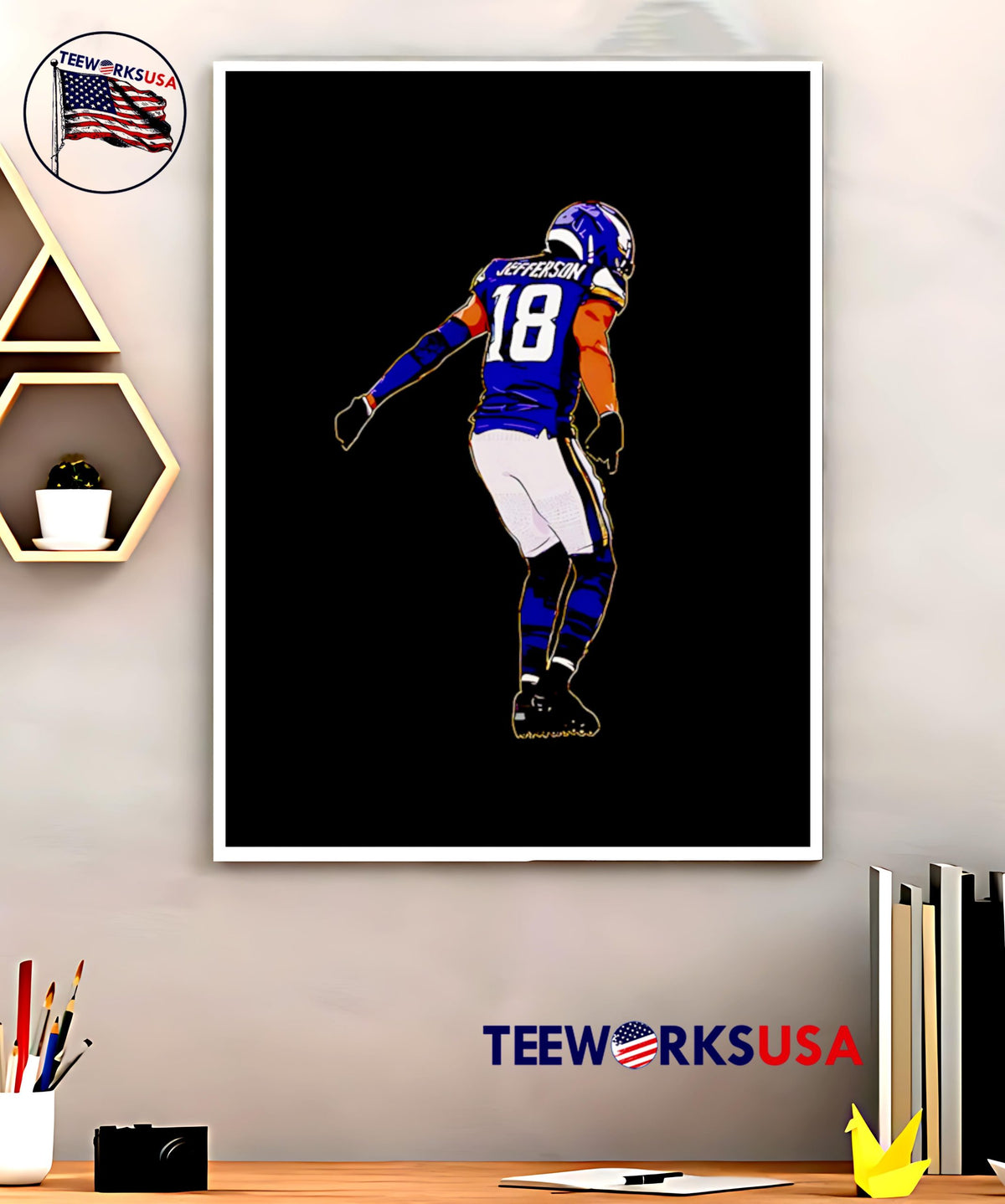 Justin Jefferson Minnesota vikings softstyle - Adult & Kids T-Shirts, Sweatshirts & Hoodies apparel design preview 5