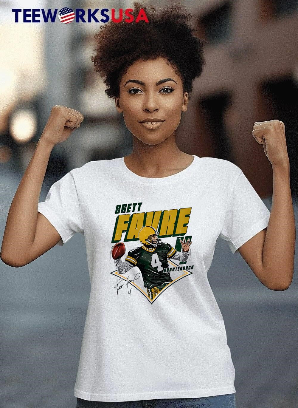 Brett Favre 4 Green Bay Packers Diamond Quarterback - Adult & Kids T-Shirts, Sweatshirts & Hoodies apparel design preview 8