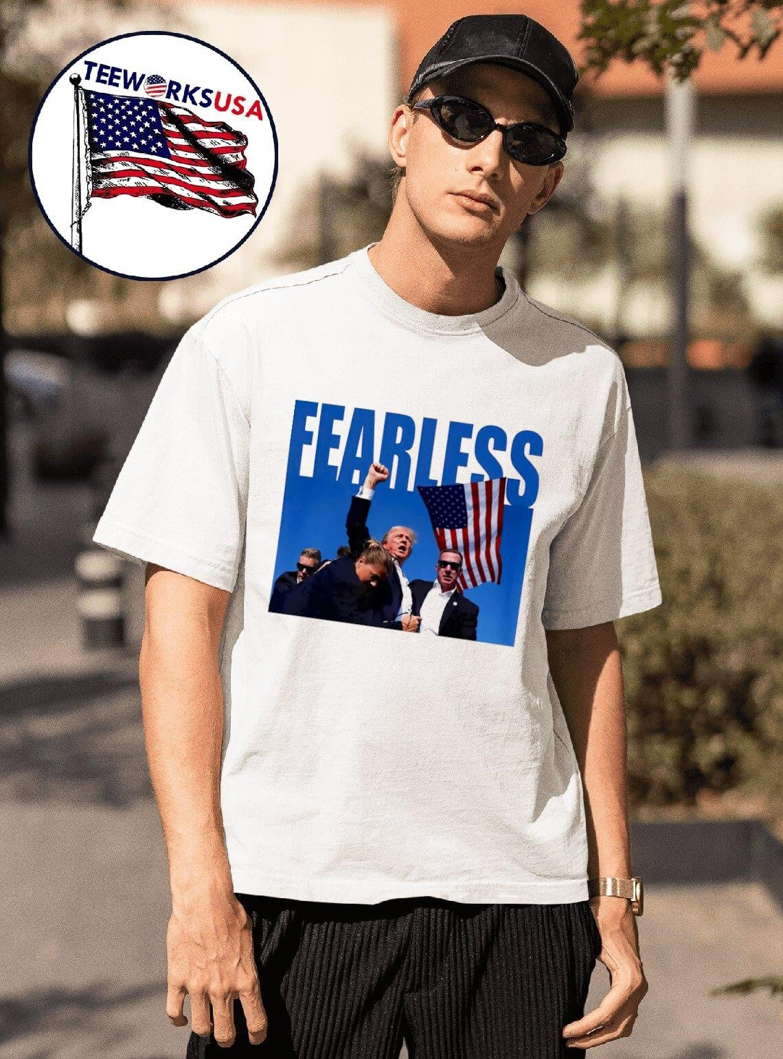 Donald Trump fearless - Adult & Kids T-Shirts, Sweatshirts & Hoodies apparel design preview 1