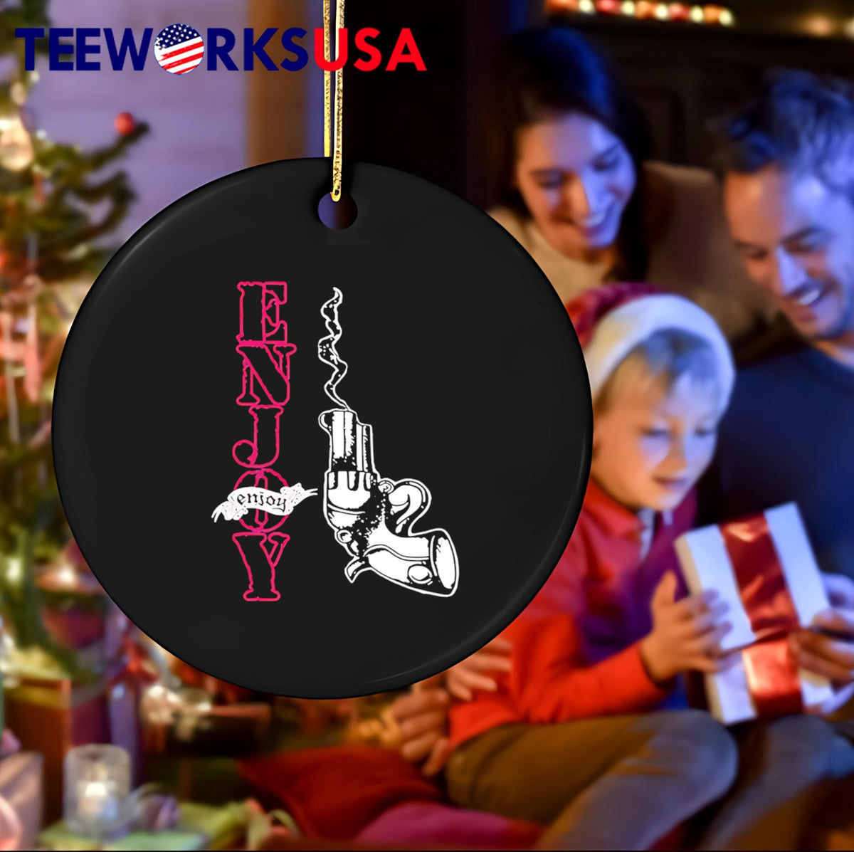 Enjoy smoking gun - Adult & Kids T-Shirts, Sweatshirts & Hoodies apparel design preview 4