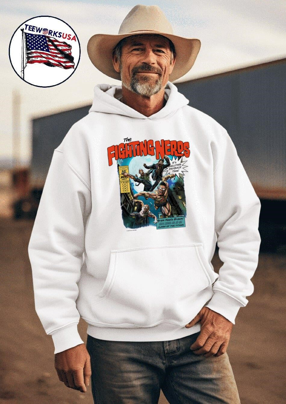 The Fighting Nerds Comic Book - Adult & Kids T-Shirts, Sweatshirts & Hoodies apparel design preview 2