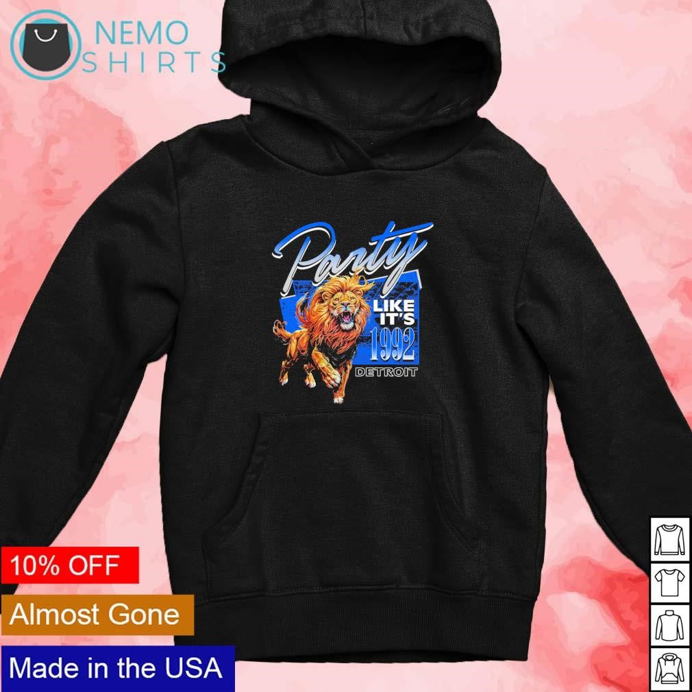 Party like it's 1992 Detroit Lions - Adult & Kids T-Shirts, Sweatshirts & Hoodies apparel design preview 4