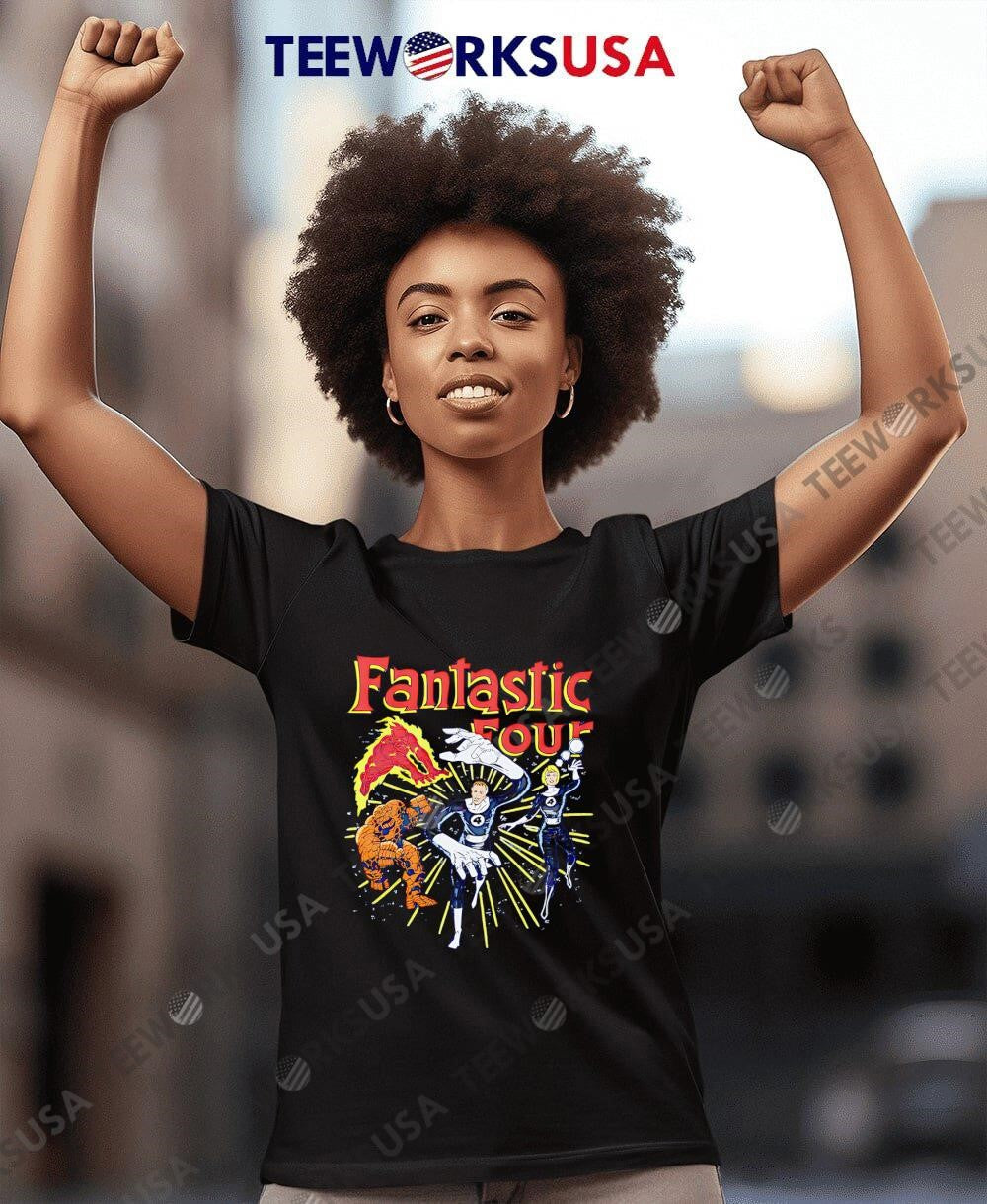 Fantastic Four Characters cartoon - Adult & Kids T-Shirts, Sweatshirts & Hoodies apparel design preview 8