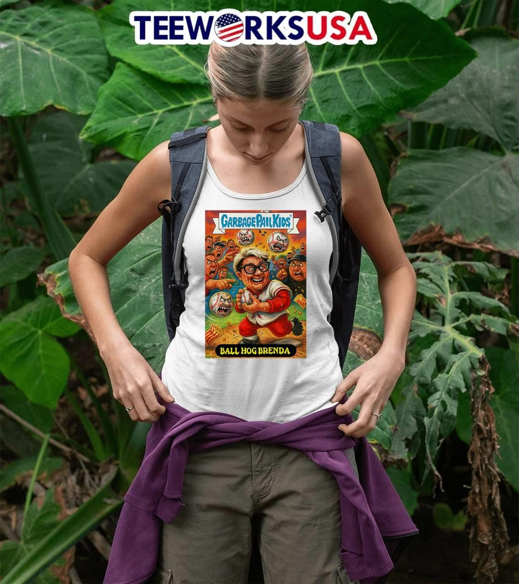 Garbage Pail Kids Ball Hog Brenda Baseball Player - Adult & Kids T-Shirts, Sweatshirts & Hoodies apparel design preview 5