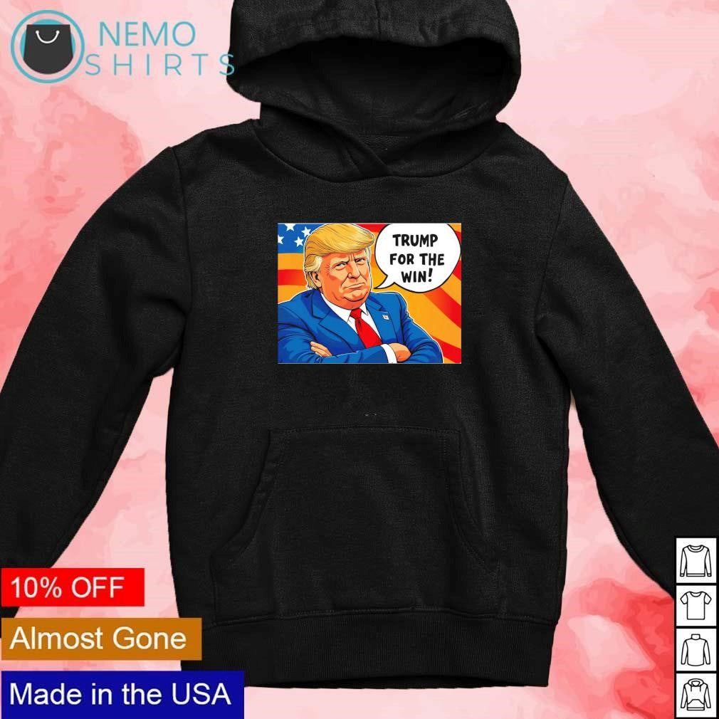 Trump for the win cartoon - Adult & Kids T-Shirts, Sweatshirts & Hoodies apparel design preview 2
