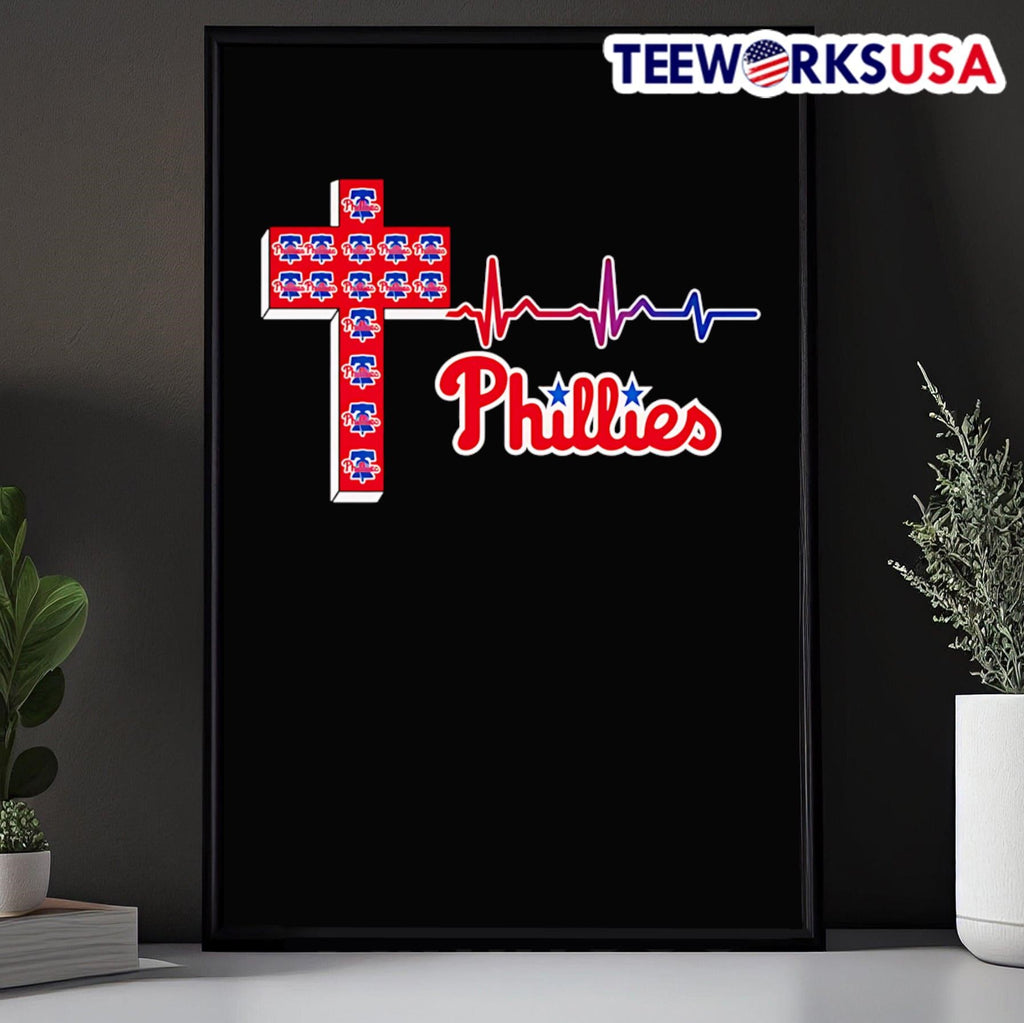 Cross heartbeat Philadelphia Phillies - Adult & Kids T-Shirts, Sweatshirts & Hoodies apparel design preview 5