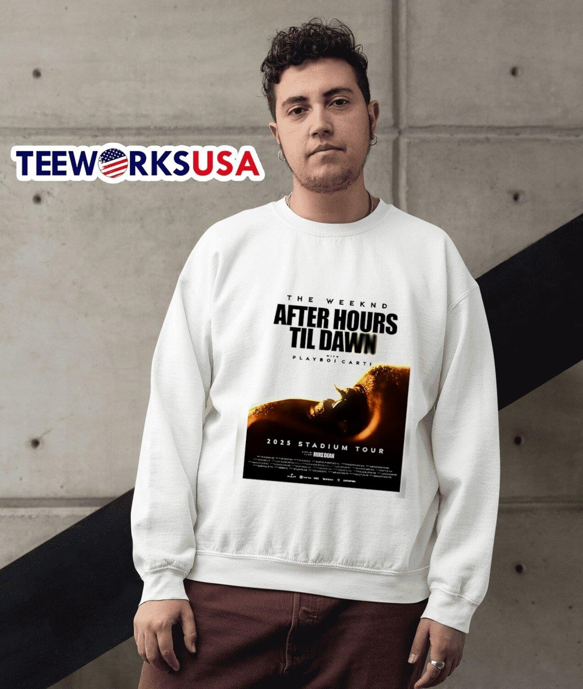 The Weeknd Stadium Tour 2025 Poster After Hours Til - Adult & Kids T-Shirts, Sweatshirts & Hoodies apparel design preview 5