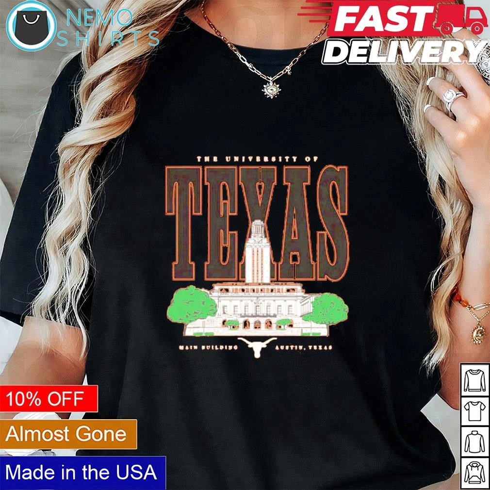 University of Texas main building tower - Adult & Kids T-Shirts, Sweatshirts & Hoodies apparel design preview 3