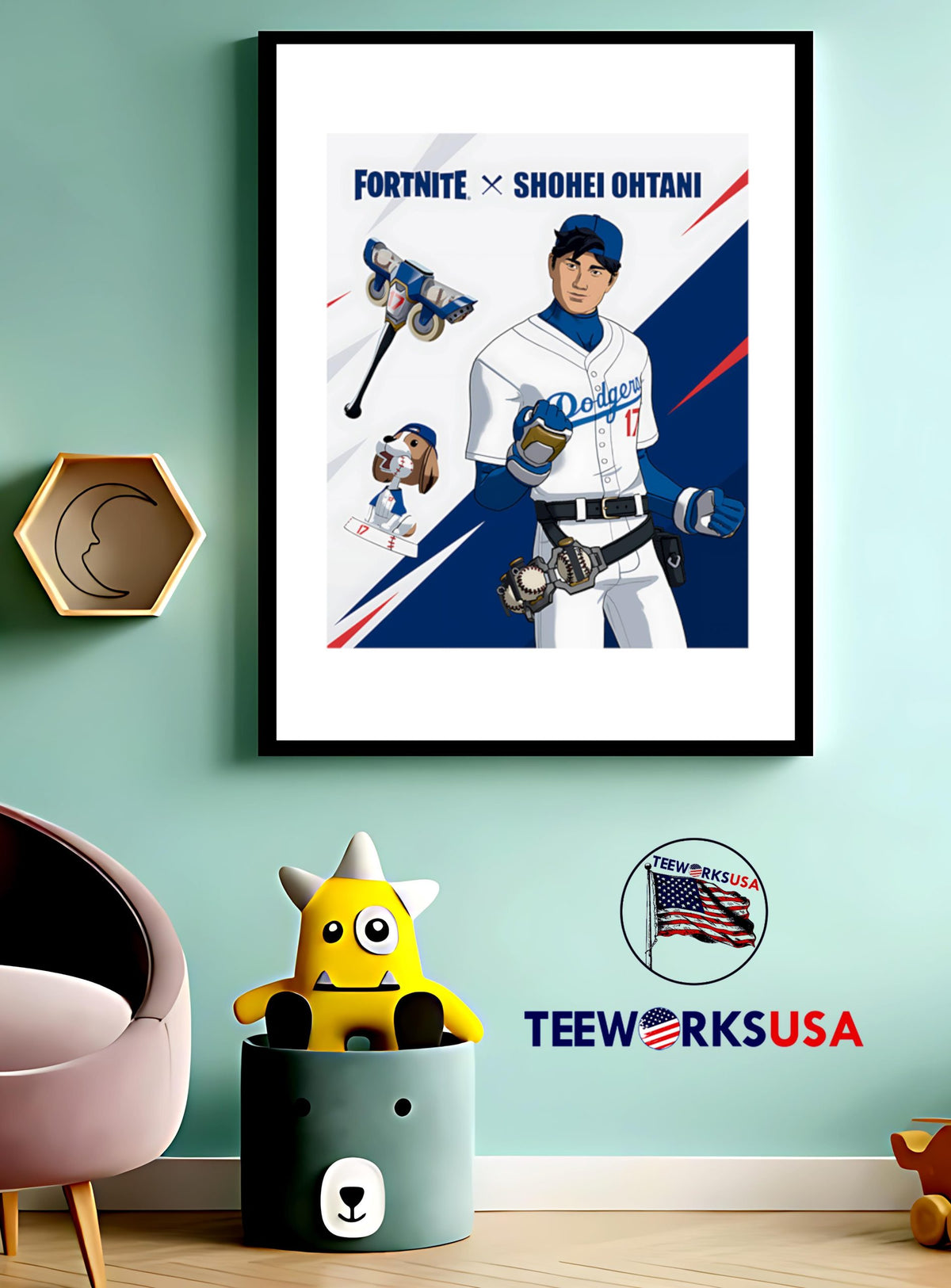Fortnite X Shohei Ohtani - Adult & Kids T-Shirts, Sweatshirts & Hoodies apparel design preview 3