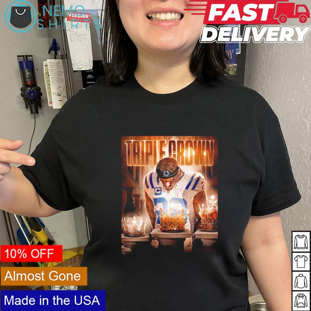 Triple crown Jonathan Taylor Indianapolis Colts - Adult & Kids T-Shirts, Sweatshirts & Hoodies apparel design preview 3